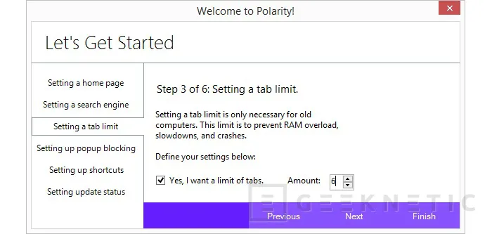 Geeknetic Polarity como navegador para equipos de pocos recursos 2