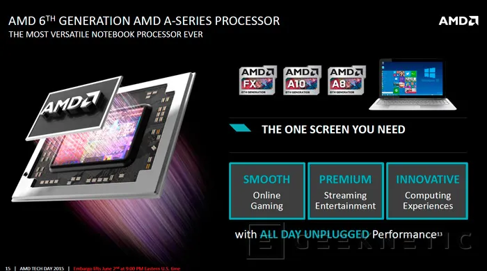 Geeknetic Llega la 6ª generación de APUs AMD Carrizo de alto rendimiento para portátiles 1