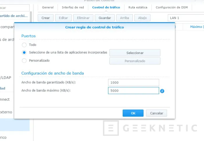 Geeknetic Controla la velocidad de acceso de tus usuarios con tu NAS Synology 3