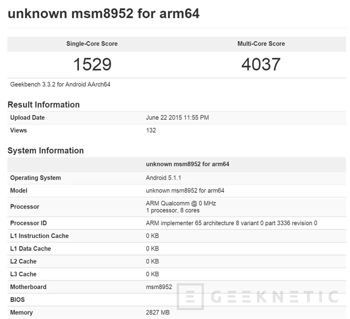 Filtrados los primeros benchmarks del Snapdragon 620 con arquitectura Cortex A72, Imagen 1