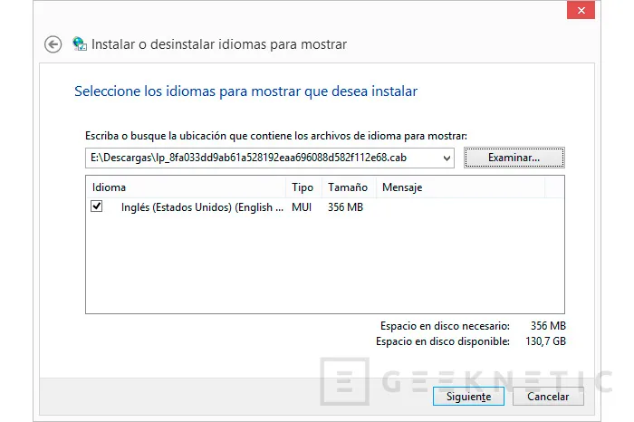Geeknetic Como instalar otros idiomas rápidamente en Windows 7, 8.1 o 10.  3
