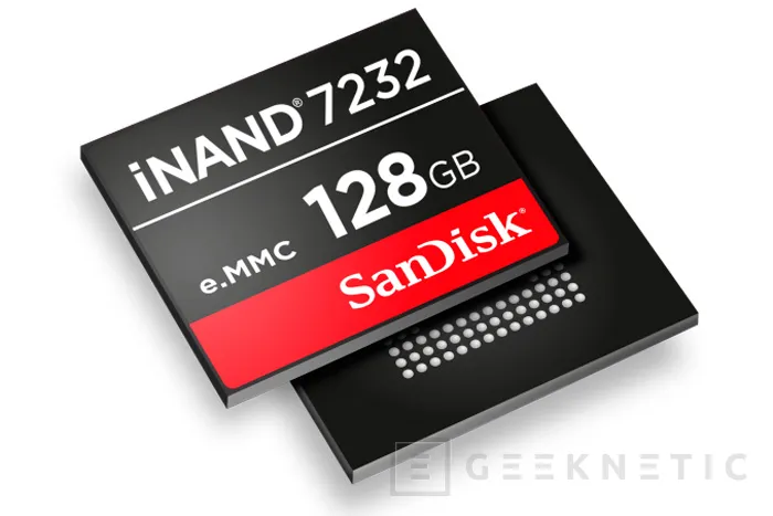 SanDisk iNAND 7232, nuevos chips de memoria e.MMC de alto rendimiento para smartphones, Imagen 1