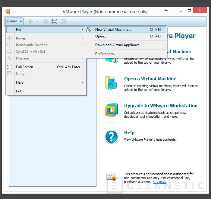 Geeknetic Configuración y creación de máquinas virtuales con VMware Player 10