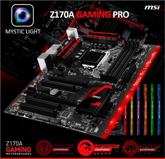 MSI muestra la Z170A GAMING Pro con iluminación RGB, Imagen 1