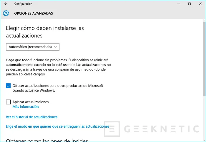 Geeknetic Cómo desactivar las actualizaciones P2P en Windows 10 2