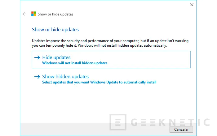 Geeknetic Microsoft lanza una utilidad que permite evitar ciertas actualizaciones 1