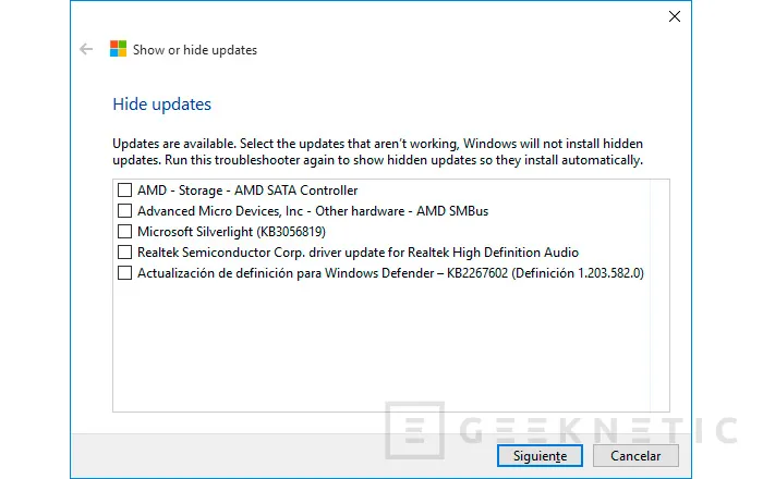 Geeknetic Microsoft lanza una utilidad que permite evitar ciertas actualizaciones 2