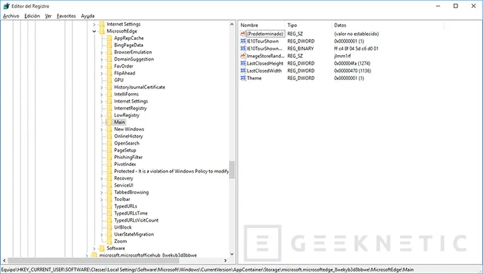 Geeknetic Cómo modificar la ruta por defecto de descarga de Microsoft Edge 3