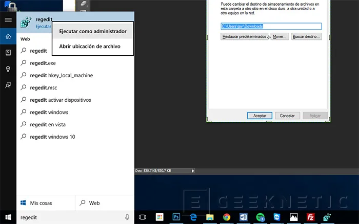 Geeknetic Cómo modificar la ruta por defecto de descarga de Microsoft Edge 2