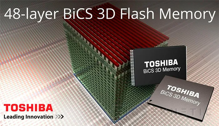 Toshiba y Sandisk consiguen el primer chip de memoria Flash BiCS de 48 capas y 256 gb, Imagen 1