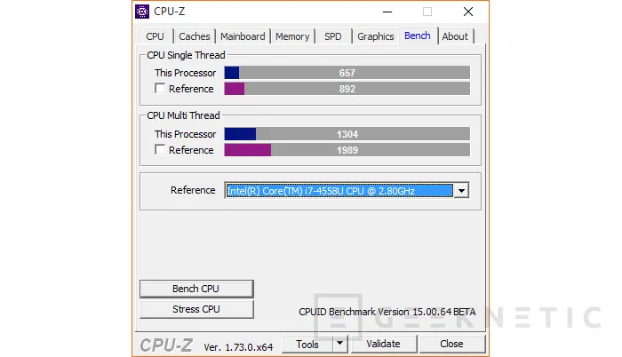 Geeknetic CPU-z 1.73 ahora permite estresar y probar la CPU 1