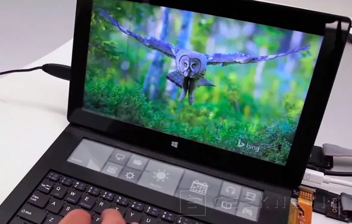 Microsoft muestra su DisplayCover, una funda-teclado con pantalla de tinta electrónico, Imagen 1