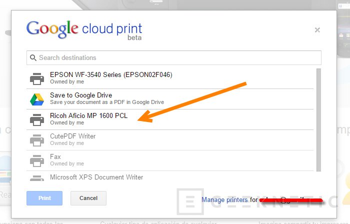 synology google cloud print