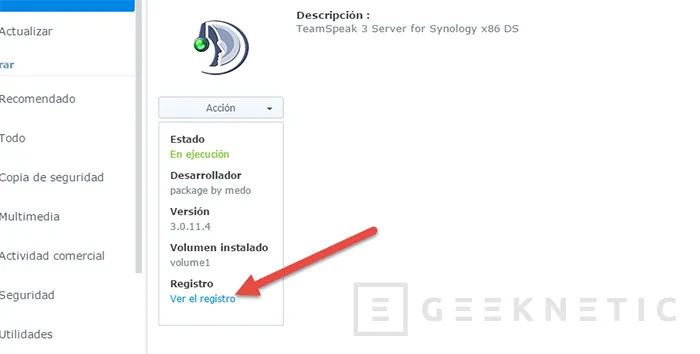 Geeknetic Monta un servidor TeamSpeak en tu NAS Synology 4