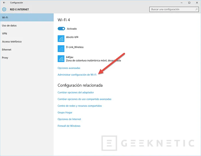 Geeknetic Cómo eliminar perfiles wifi en Windows 10 2