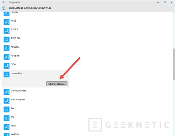 Geeknetic Cómo eliminar perfiles wifi en Windows 10 3