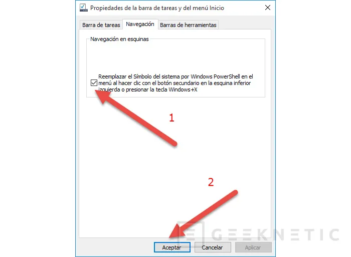 Geeknetic Cómo establecer Powershell como consola por defecto en Windows 10 2