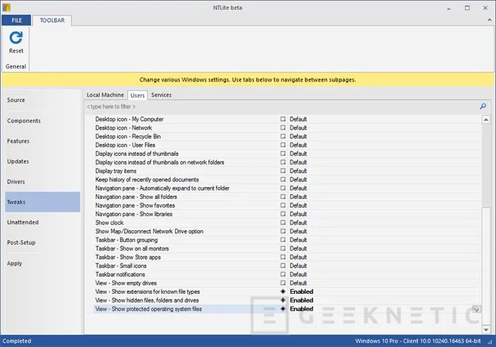 Geeknetic Personaliza tu instalador de Windows con NTLite 1
