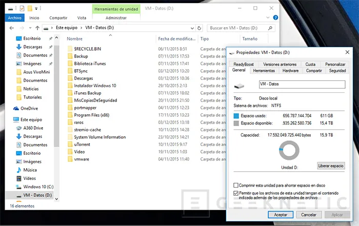 Geeknetic Montar un “espacio de almacenamiento” en Windows 8 o Windows 10 6