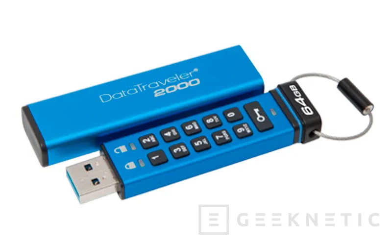 Kingston DataTraveler 2000, un pendrive USB encriptado con teclado, Imagen 1