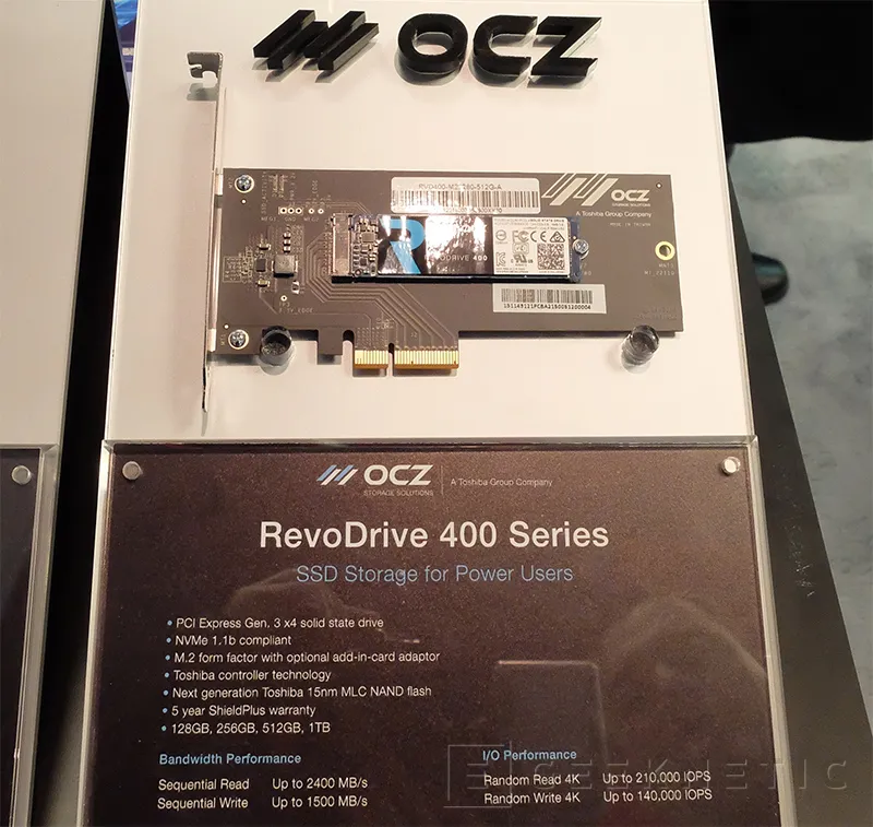 Geeknetic OCZ nos muestra su RevoDrive 400 M.2 PCIe NVMe 1