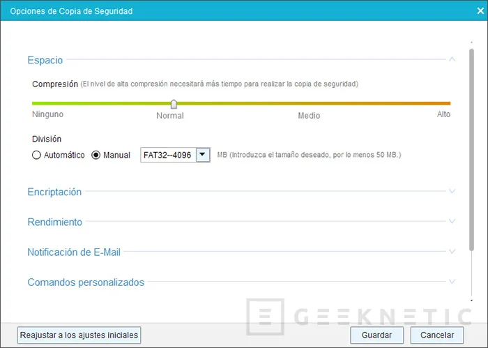 Geeknetic Software de backup para Windows 10 13