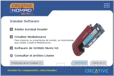 Geeknetic Análisis Creative Nomad MuVo NX 11