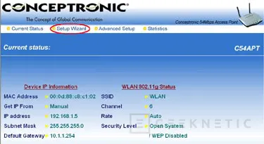 Análisis Punto de acceso C54APT Wireless 802.11g de Conceptronic, Imagen 8