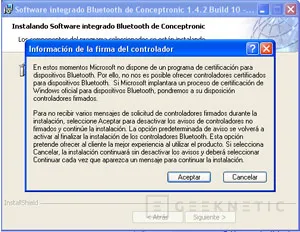 Análisis módem Conceptronic CBT56 Bluetooth + receptor Bluetooth, Imagen 5