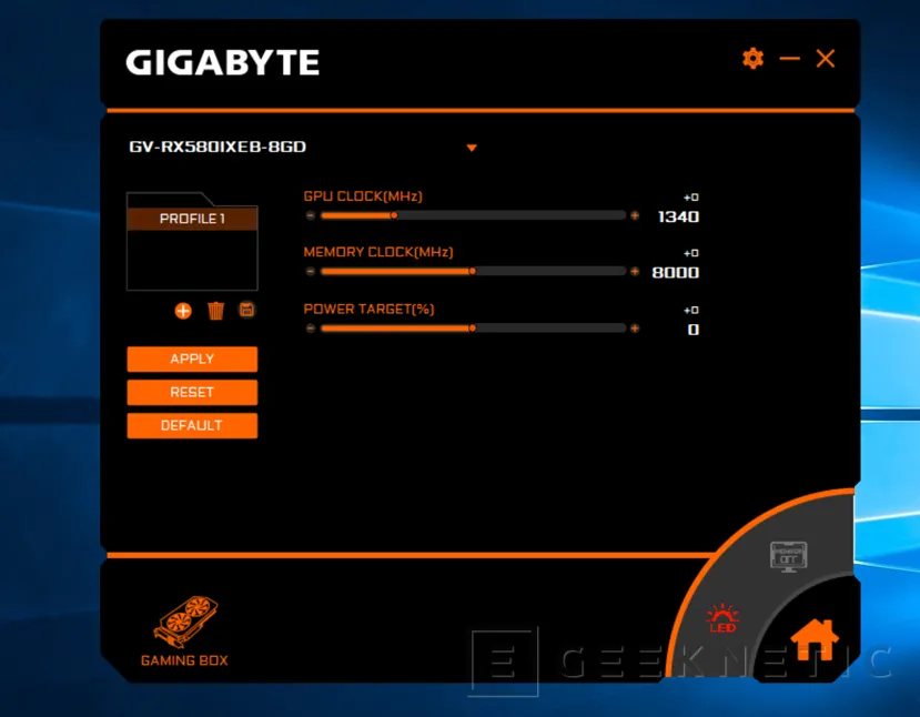 Geeknetic Review Tarjeta Gráfica Externa Gigabyte RX580 Gaming Box 14