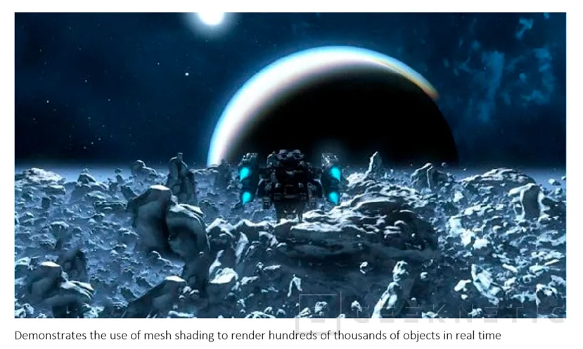 Geeknetic NVIDIA publica la demo Asteroids para mostrar la tecnología Mesh Shading de las RTX 1
