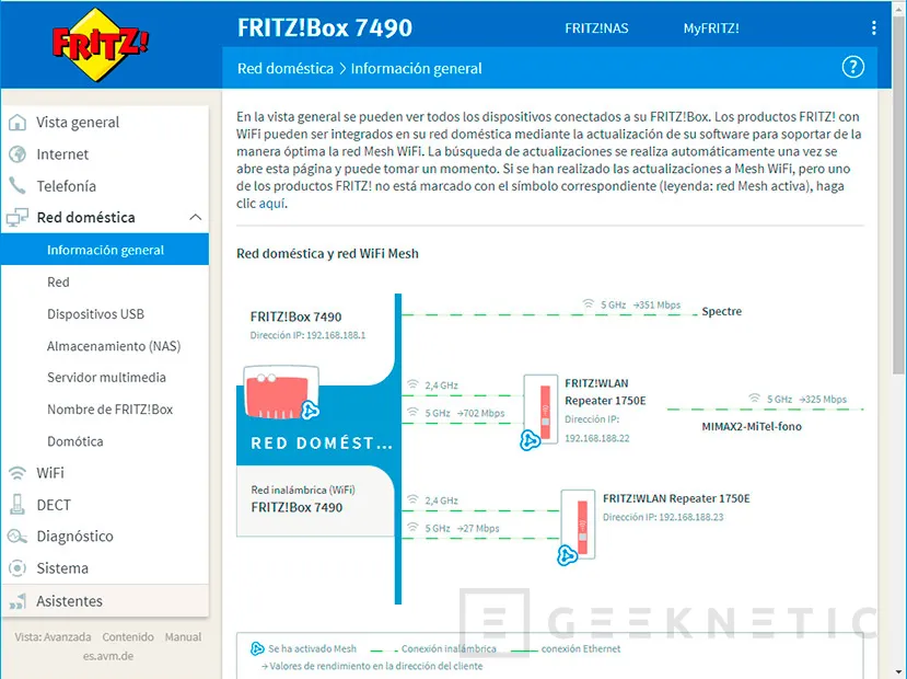 Geeknetic Review Sistema Operativo de Router FRITZ!OS 7 Con Mesh 10