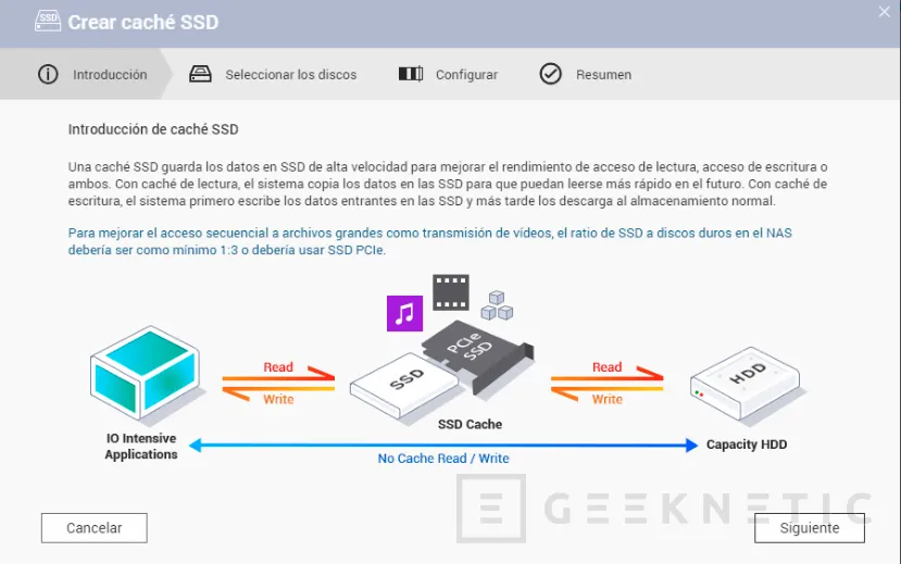 Geeknetic Review NAS QNAP TS-251B con Gestión de Caché SSD y Security Counselor 14