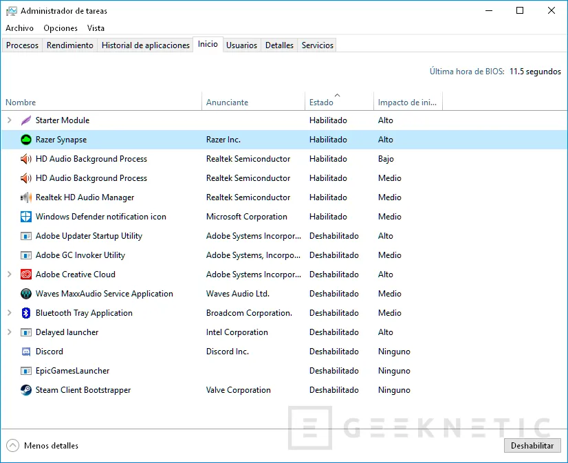 Geeknetic Cómo optimizar Windows 10 para acelerar el rendimiento de tu PC en juegos 2