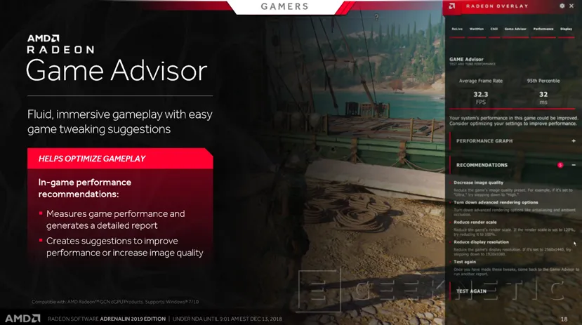 Geeknetic AMD Radeon Adrenalin 2019 con Streaming móvil y VR, OC automático y optimización de juegos 20