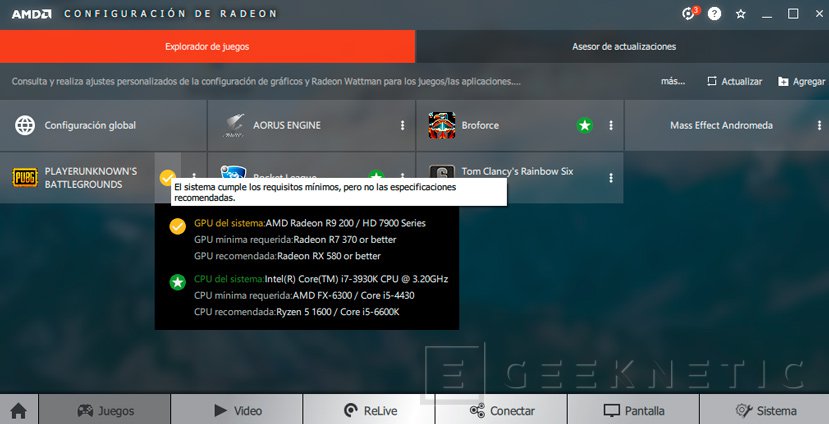 Actualizar amd radeon online settings