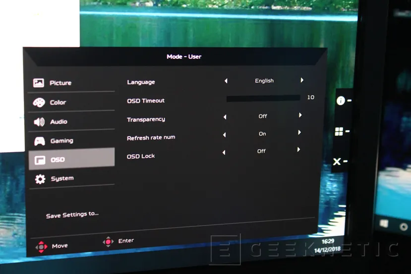 Geeknetic Review Monitor ACER Predator X27 4K G-SYNC HDR 28
