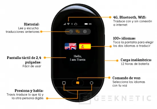 Geeknetic Review Traductor Portátil Travis Touch 10