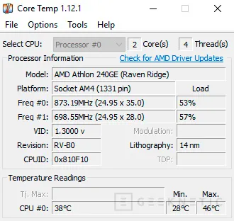 Geeknetic Review AMD Athlon 240GE con gráficos Radeon Vega 3 16