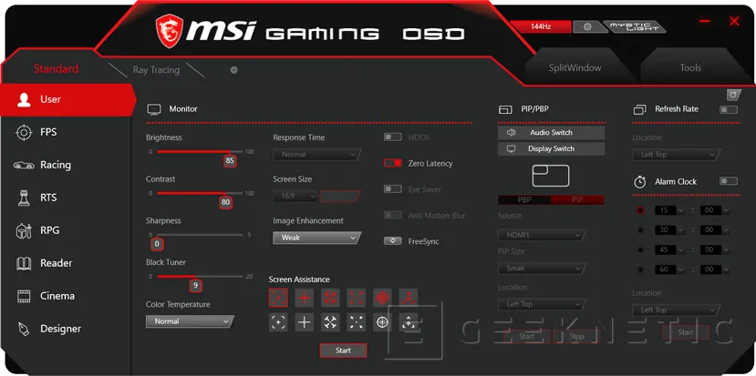 Geeknetic Review Monitor Gaming MSI Optix MAG321CQR 15