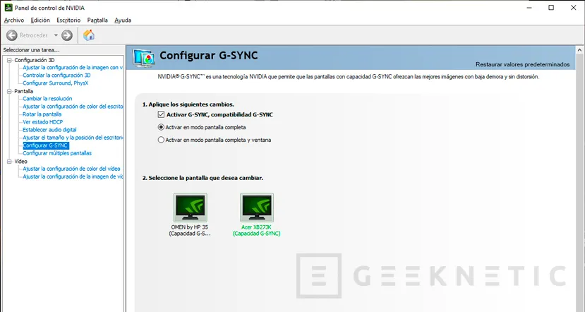 Geeknetic Review Monitor Acer Predator XB273K 4K G-SYNC HDR400 26
