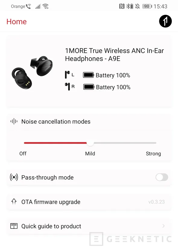 Geeknetic Review auriculares 1MORE True Wireless ANC 10