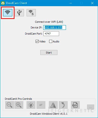 Instalar outlet droidcam windows