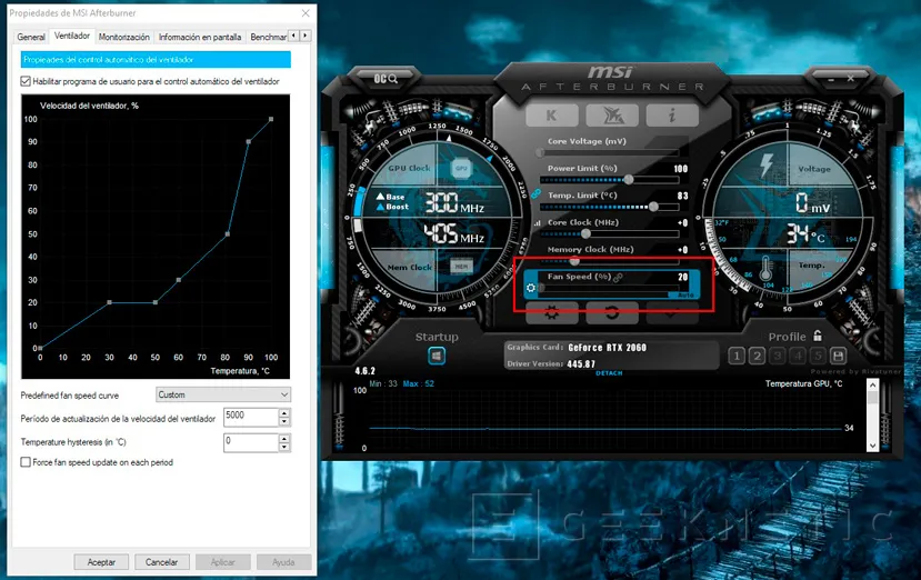 Geeknetic MSI Afterburner: Cómo mejorar la refrigeración de tu gráfica configurando la curva de ventilación 13