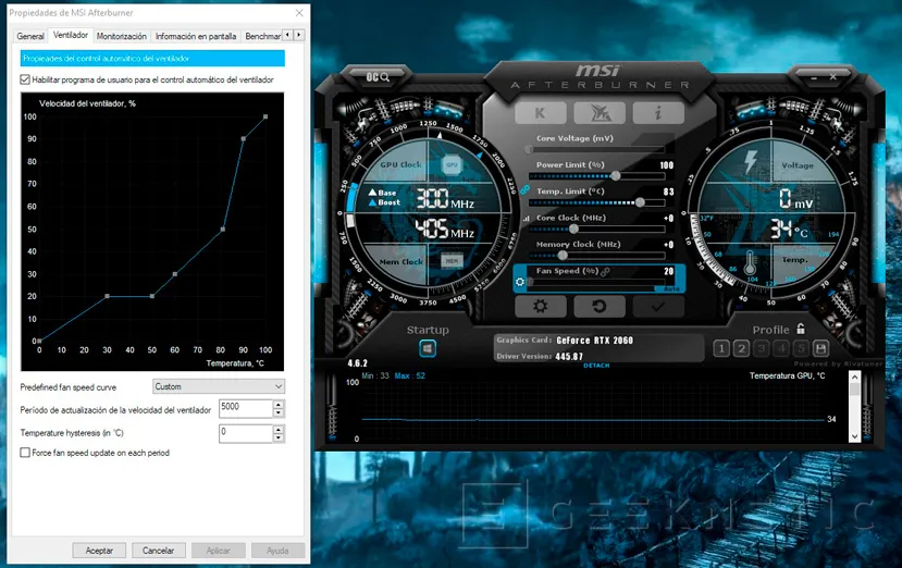 Geeknetic MSI Afterburner: Cómo mejorar la refrigeración de tu gráfica configurando la curva de ventilación 17