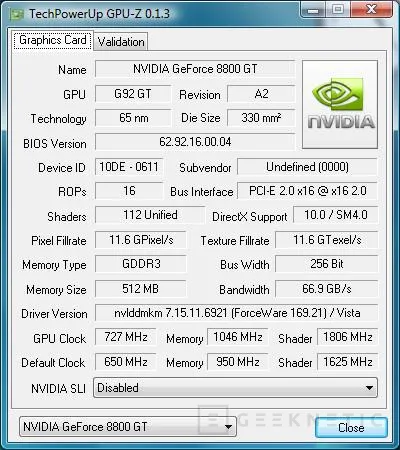 Geeknetic Palit Geforce 8800GT Sonic 7