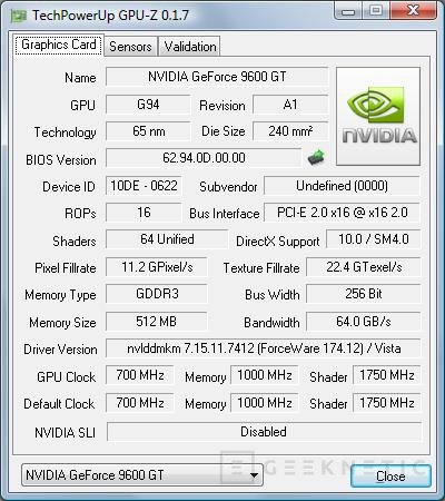 Geforce 9600 gt online caracteristicas