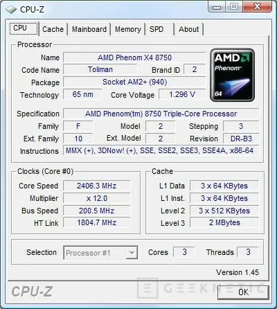 Geeknetic AMD Phenom X3 y X4 en revisión B3 8