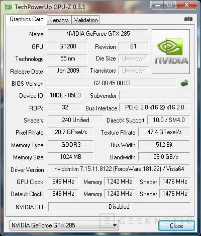 Geeknetic Gigabyte Nvidia Geforce GTX 285 GV-N285-1GH-B 21