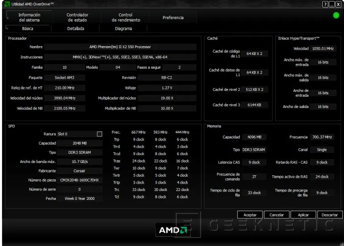 Geeknetic AMD Phenom 2 550 Black Edition 4